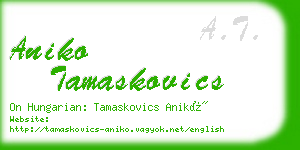 aniko tamaskovics business card